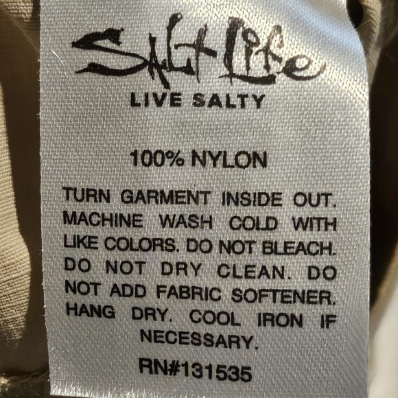 NWOT Salt Life Nylon Cargo Fishing Shorts - Size XL 7.5" Inseam - Picture 13 of 13